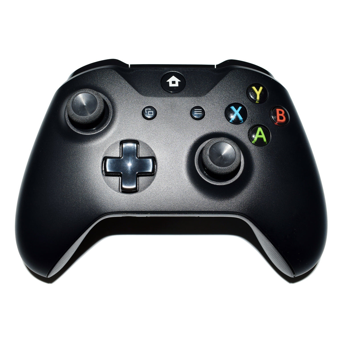 Black wireless game controller with vibration support