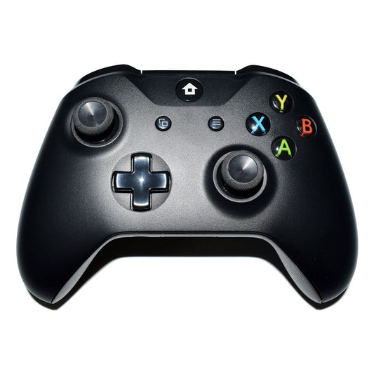 Black wireless game controller with vibration support