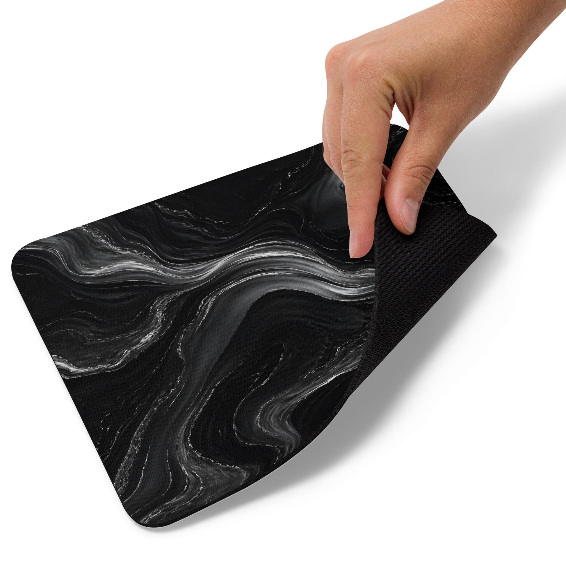 Obsidian Flow Mouse Pad flexible rubber base product mockup