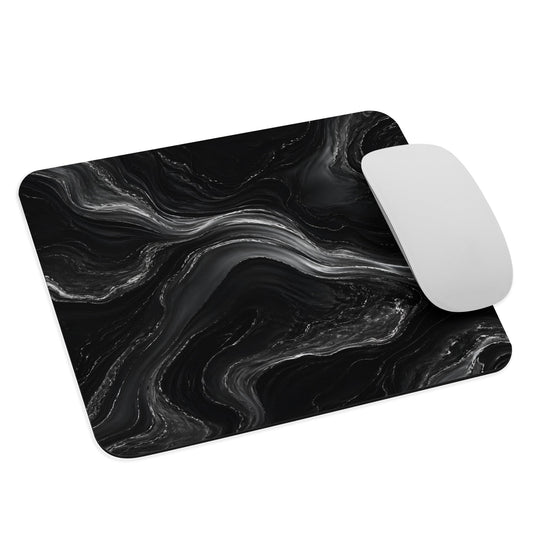 Obsidian Flow Mouse Pad with white mouse on a clean product mockup